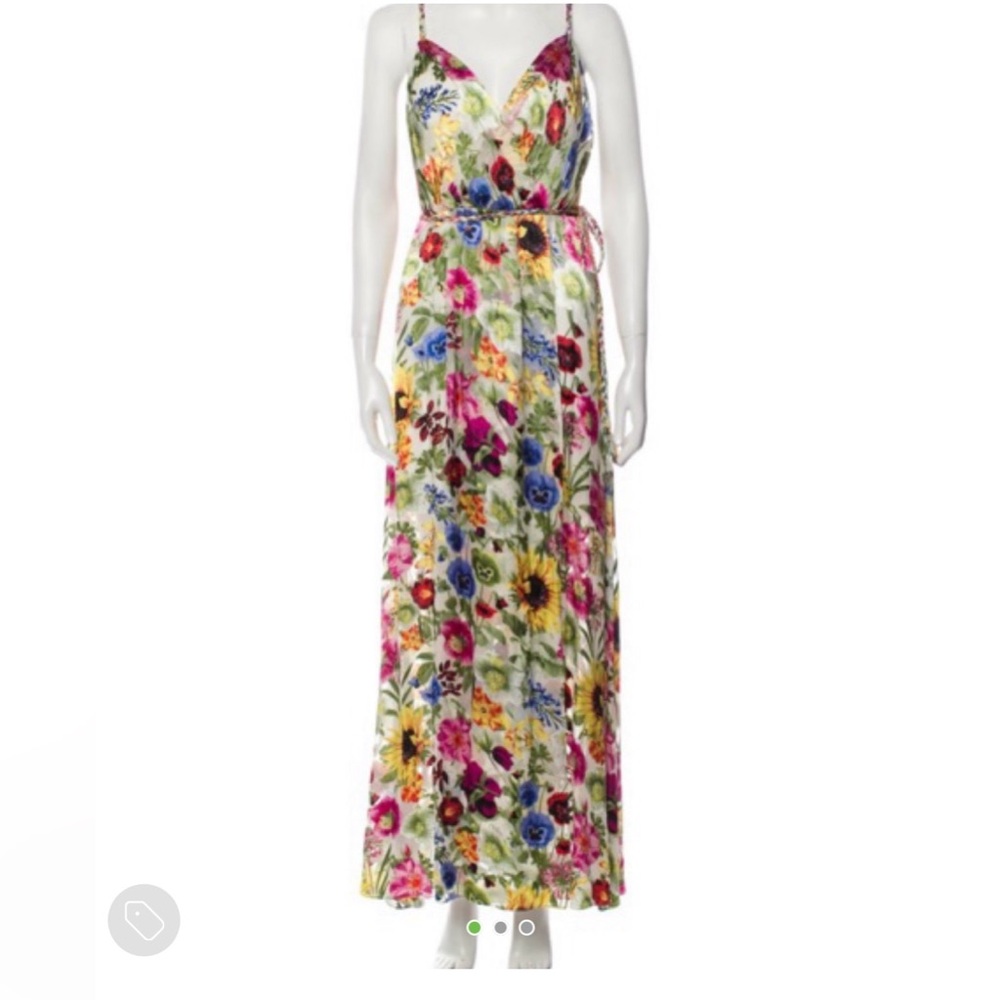 Alice + Olivia Floral Multicolor Wedding Dress